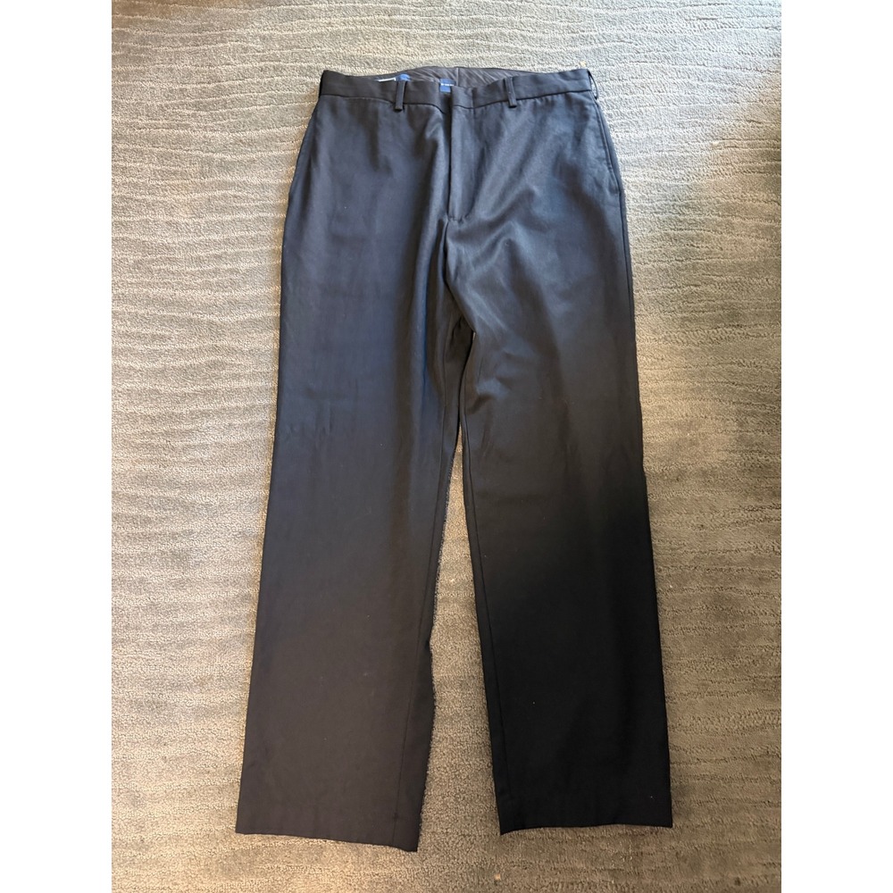 Polo Ralph Lauren Mens 34x32 Charcoal Black 100% Wool Dress Pants Trousers